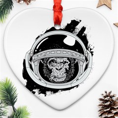 Spacemonkey Ornament (heart) by goljakoff