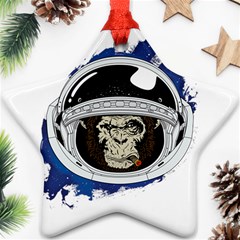 Spacemonkey Star Ornament (two Sides) by goljakoff