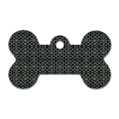 Iron Ornament Grid Pattern Dog Tag Bone (one Side) by dflcprintsclothing