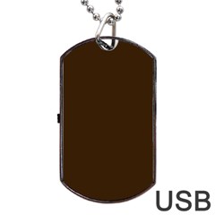 Brunette Brown Dog Tag Usb Flash (two Sides) by FabChoice