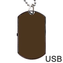 Cafe Noir Brown Dog Tag Usb Flash (two Sides) by FabChoice
