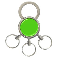 Bright Green 3-ring Key Chain by FabChoice