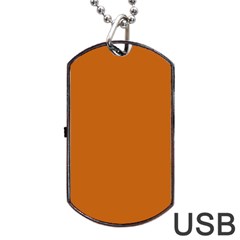 Alloy Orange Dog Tag Usb Flash (one Side) by FabChoice