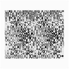 White And Black Modern Abstract Design Small Glasses Cloth (2 Sides)