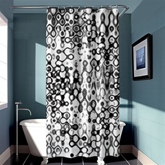 White And Black Modern Abstract Design Shower Curtain 36  X 72  (stall) 