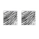 Galaxy Motion Black And White Print 2 Cufflinks (Square) Front(Pair)