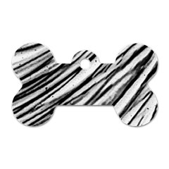 Galaxy Motion Black And White Print 2 Dog Tag Bone (one Side) by dflcprintsclothing