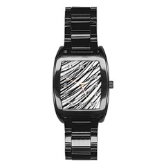 Galaxy Motion Black And White Print 2 Stainless Steel Barrel Watch by dflcprintsclothing