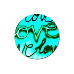  Graffiti Love Magnet 3  (round) by essentialimage365