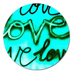  Graffiti Love Magnet 5  (round) by essentialimage365