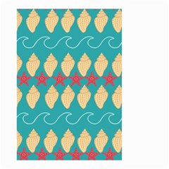 Starfish And Seashells  Sea Small Garden Flag (two Sides) by SychEva