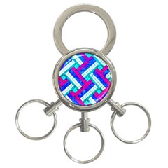 Pop Art Mosaic 3-ring Key Chain by essentialimage365