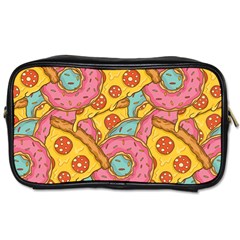 Fast Food Pizza And Donut Pattern Toiletries Bag (two Sides) by DinzDas