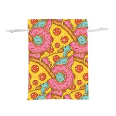 Fast Food Pizza And Donut Pattern Lightweight Drawstring Pouch (m) by DinzDas