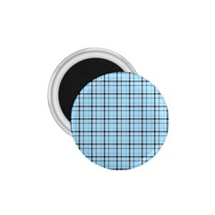 Sky Blue Tartan Plaid Pattern, With Black Lines 1 75  Magnets by Casemiro