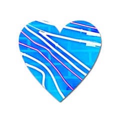 Pop Art Neon Wall Heart Magnet by essentialimage365