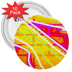 Pop Art Neon Wall 3  Buttons (10 Pack)  by essentialimage365