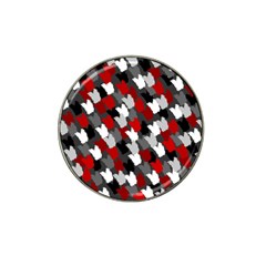 Abstract Paint Splashes, Mixed Colors, Black, Red, White Hat Clip Ball Marker by Casemiro