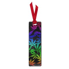 Weed Rainbow, Ganja Leafs Pattern In Colors, 420 Marihujana Theme Small Book Marks by Casemiro