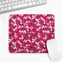 Pink Tiles Large Mousepads by designsbymallika