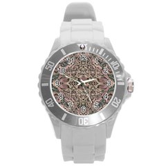 Lace Lover Round Plastic Sport Watch (l) by MRNStudios