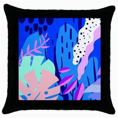 Aquatic Surface Patterns Throw Pillow Case (black) by Designops73