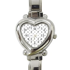 Sketchy Monster Pencil Drawing Motif Pattern Heart Italian Charm Watch