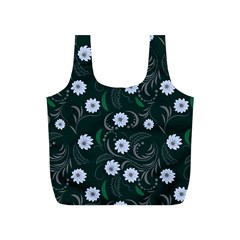 Folk Flowers Art Pattern Floral  Surface Design  Seamless Pattern Full Print Recycle Bag (s) by Eskimos