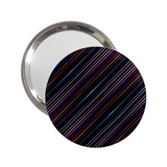 Dark Multicolored Striped Print Design Dark Multicolored Striped Print Design 2 25  Handbag Mirrors by dflcprintsclothing