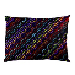 Dark Multicolored Mosaic Pattern Pillow Case by dflcprintsclothing