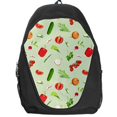 Seamless Pattern With Vegetables  Delicious Vegetables Backpack Bag by SychEva