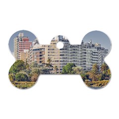 Urban Coastal Scene, Montevideo Uruguay Dog Tag Bone (one Side)