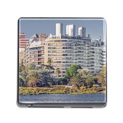 Urban Coastal Scene, Montevideo Uruguay Memory Card Reader (square 5 Slot) by dflcprintsclothing