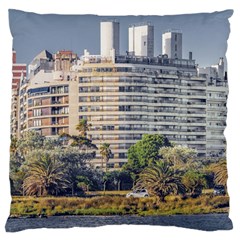 Urban Coastal Scene, Montevideo Uruguay Standard Flano Cushion Case (one Side) by dflcprintsclothing