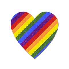 Lgbt Pride Motif Flag Pattern 1 Heart Magnet by dflcprintsclothing