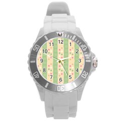 Circular Minimal Art Round Plastic Sport Watch (l) by designsbymallika