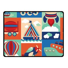 Travel With Love Fleece Blanket (small) by designsbymallika