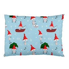 Funny Mushrooms Go About Their Business Pillow Case by SychEva