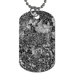 Grey And White Grunge Camouflage Abstract Print Dog Tag (one Side) by dflcprintsclothing