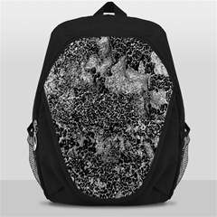 Grey And White Grunge Camouflage Abstract Print Backpack Bag by dflcprintsclothing