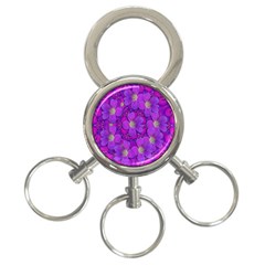 Fantasy Flowers In Paradise Calm Style 3-ring Key Chain by pepitasart