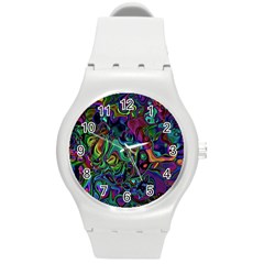 Brain Melt Round Plastic Sport Watch (m) by MRNStudios