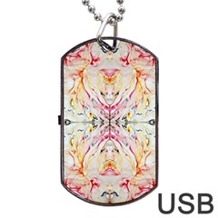 Painted Web Repeats Dog Tag Usb Flash (one Side) by kaleidomarblingart