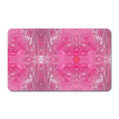 Magenta Repeats Magnet (rectangular) by kaleidomarblingart