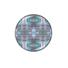 Turquoise Pink Module  Hat Clip Ball Marker (10 Pack) by kaleidomarblingart