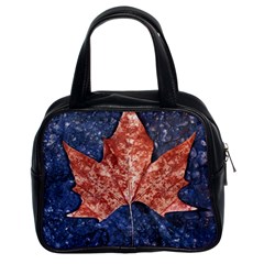 Wet Leaves Botanical Motif Photo Classic Handbag (two Sides) by dflcprintsclothing