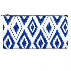 Blue Diamond Pattern Pencil Case by designsbymallika