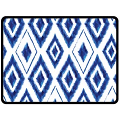 Blue Diamond Pattern Fleece Blanket (large)  by designsbymallika