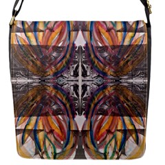 Mixed Media Symmetry Flap Closure Messenger Bag (s) by kaleidomarblingart