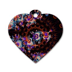 Viral Mandala Dog Tag Heart (two Sides) by MRNStudios